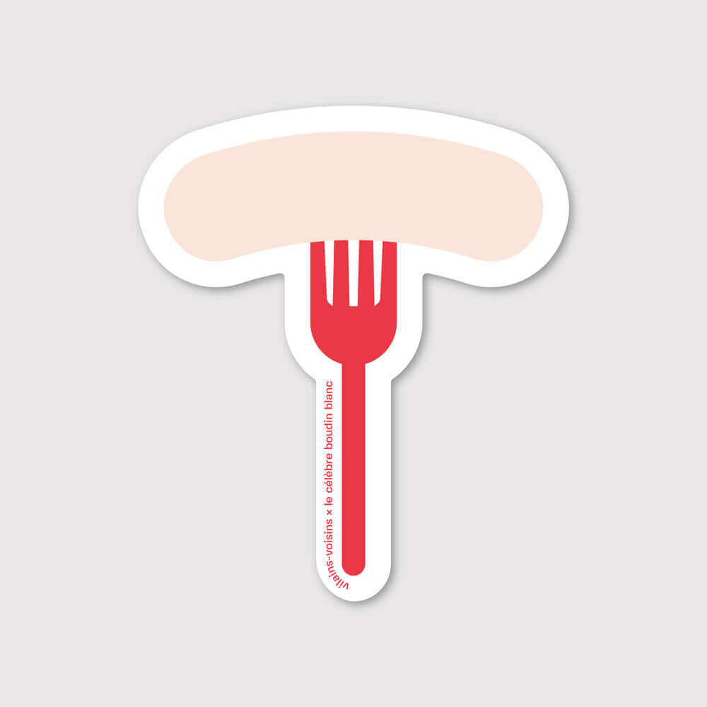 Autocollants détachés représentant des éléments emblématiques des Ardennes : boudin blanc, chevalier, marionnette, galette au sucre, loup d'Argonne, Arthur Rimbaud, salade au lard, sanglier et vélo voie verte.