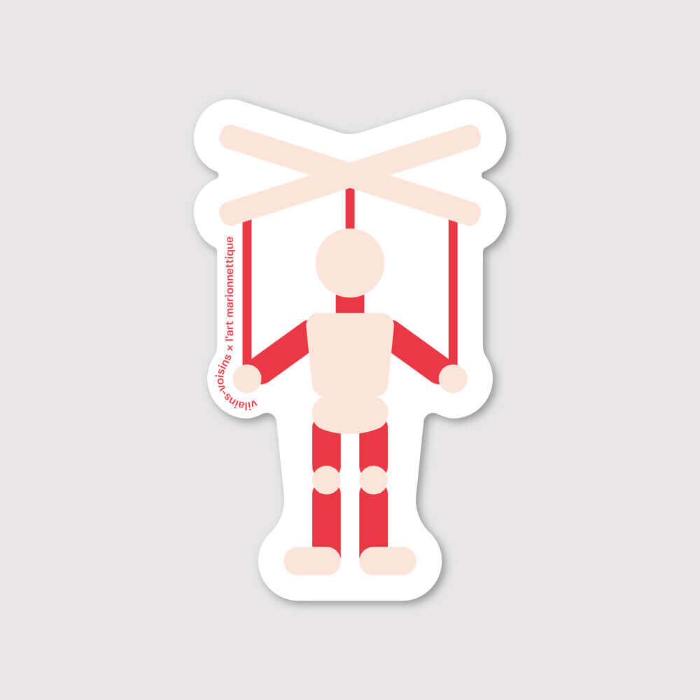 Autocollants détachés représentant des éléments emblématiques des Ardennes : boudin blanc, chevalier, marionnette, galette au sucre, loup d'Argonne, Arthur Rimbaud, salade au lard, sanglier et vélo voie verte.