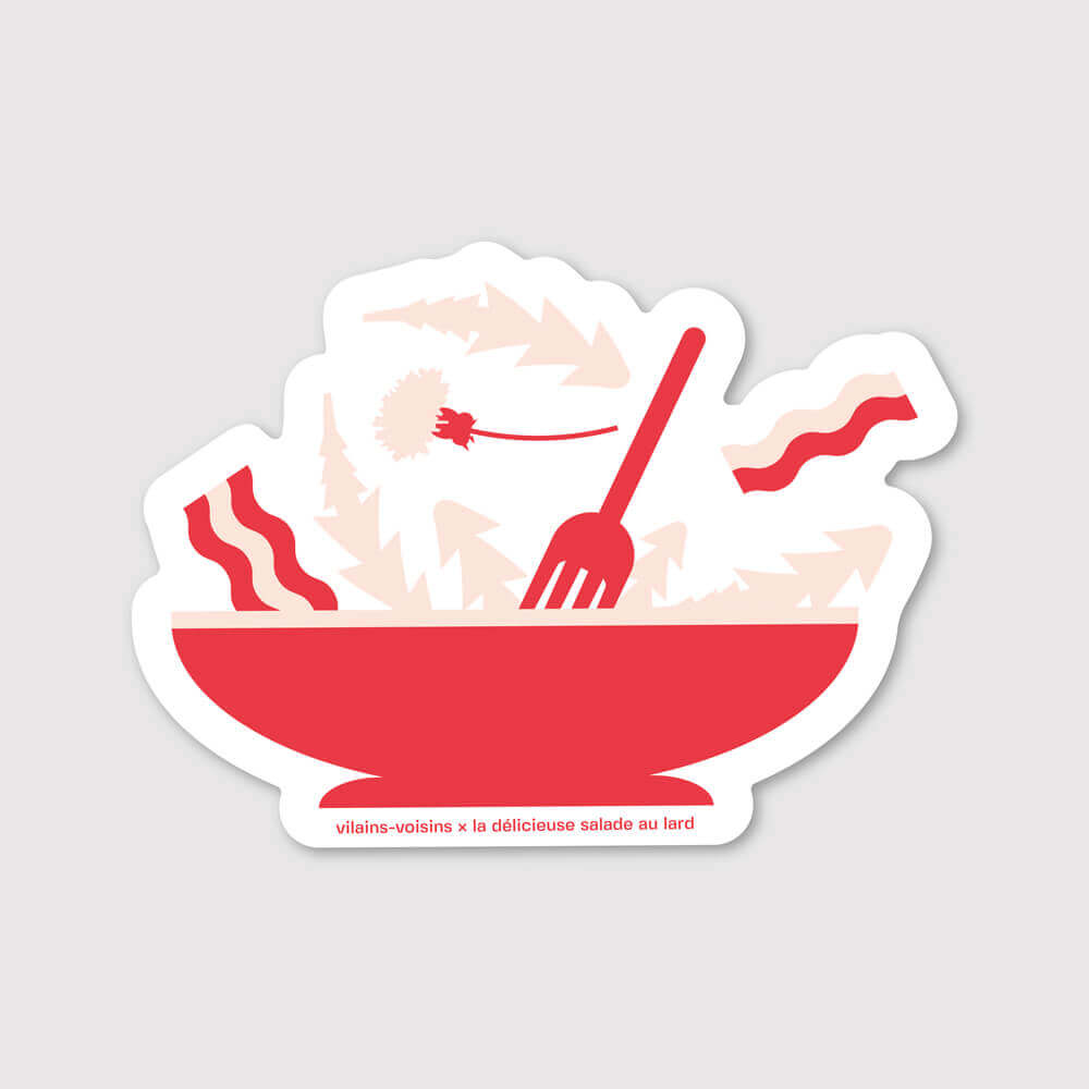 Autocollants détachés représentant des éléments emblématiques des Ardennes : boudin blanc, chevalier, marionnette, galette au sucre, loup d'Argonne, Arthur Rimbaud, salade au lard, sanglier et vélo voie verte.